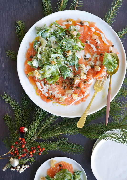 Carpaccio de saumon façon César