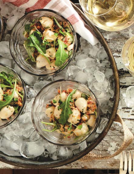 Ceviche de pétoncles au bacon