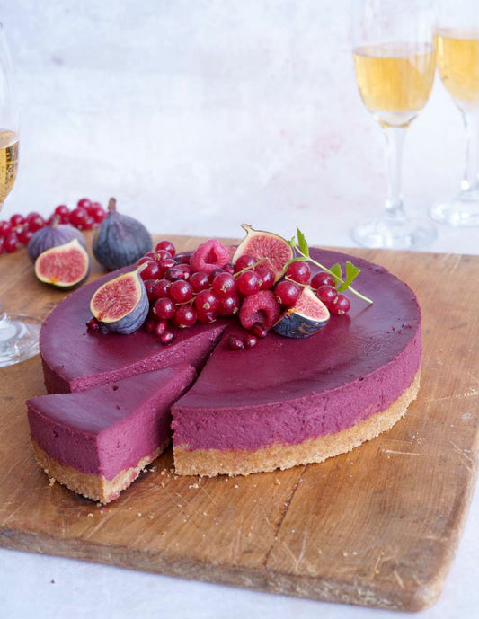 Cheesecake red velvet au chocolat et petits fruits rouges