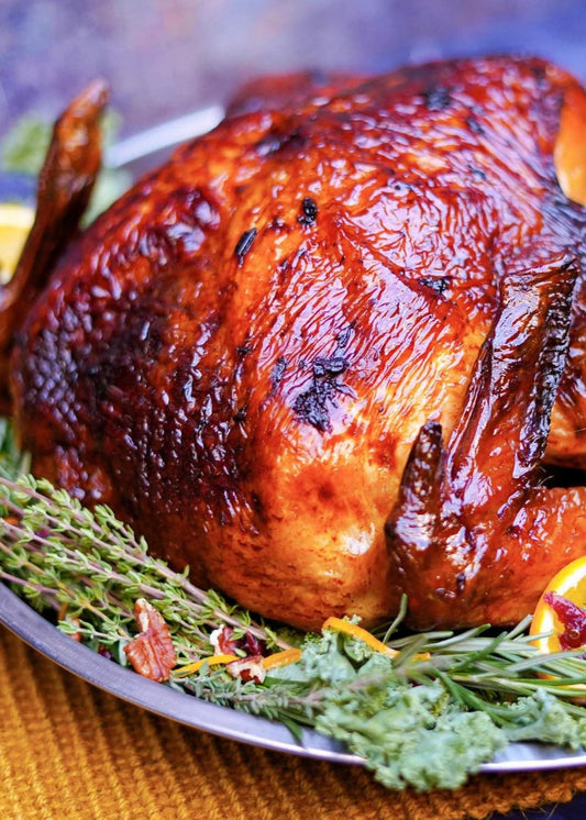 Dinde à la bière blanche à l'orange et au miel