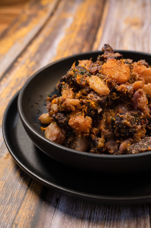 Écrasé de carottes des champs au beurre et thym, aux parfums d’orange et de gingembre