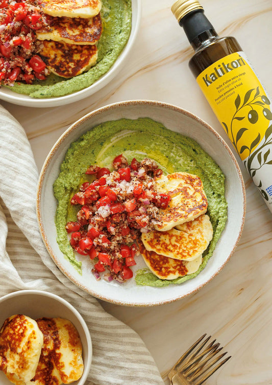 Halloumi grillé & salade de tomates cerises
