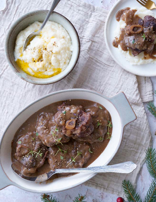 Jarrets de porc (osso buco) style ragoût
