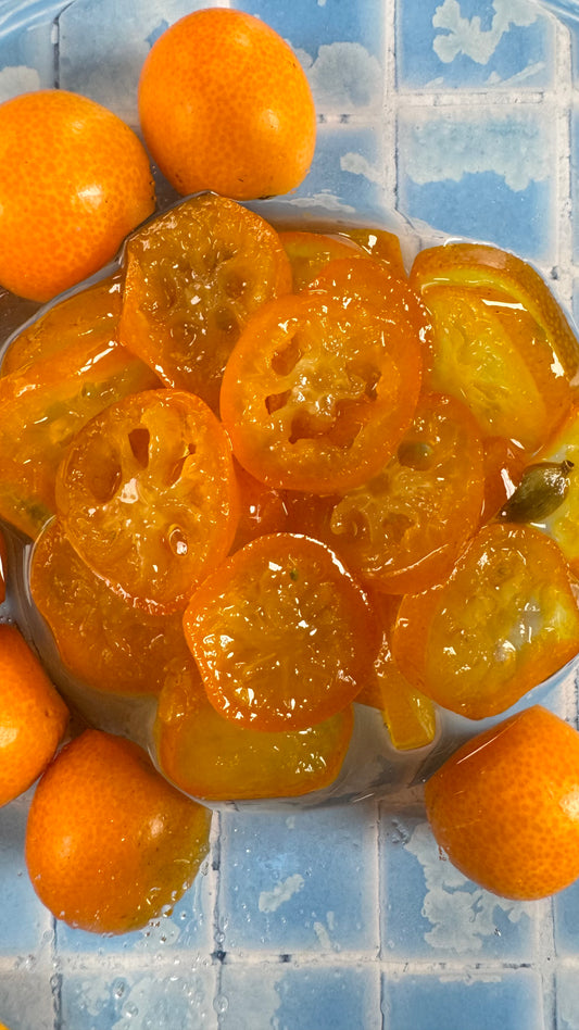 Kumquats confits à la cardamome