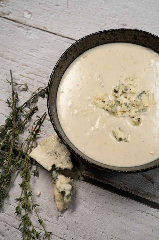 Sauce veloutée de volaille au fromage bleu