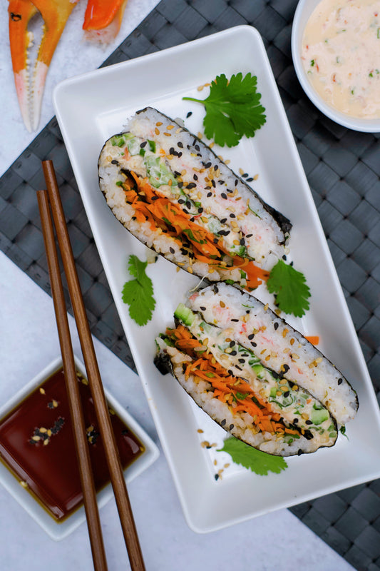 Sushi sandwich au crabe des neiges