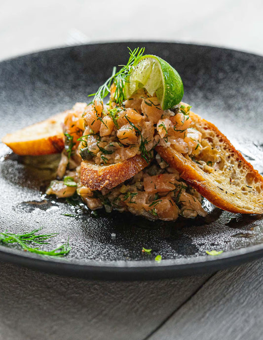 Tartare de duo de saumon presque classique