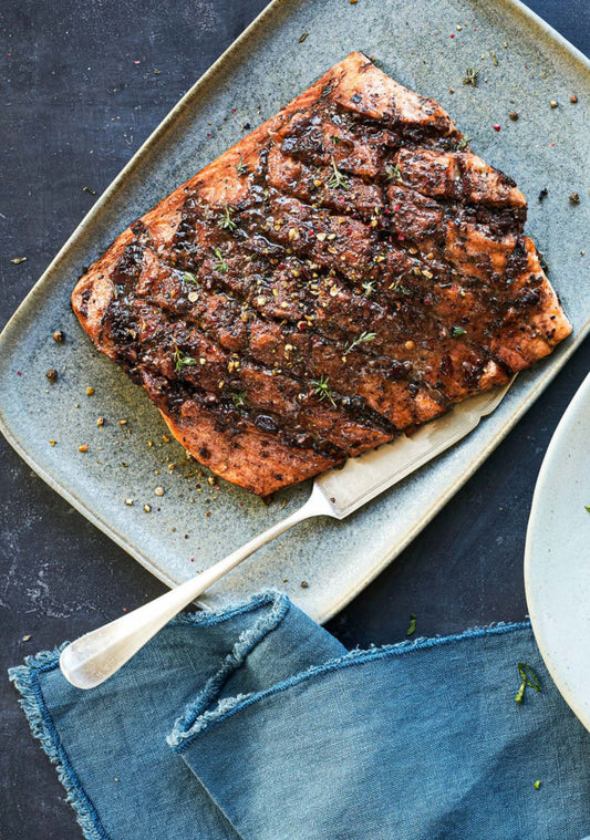 Filet de saumon rôti, façon steak house