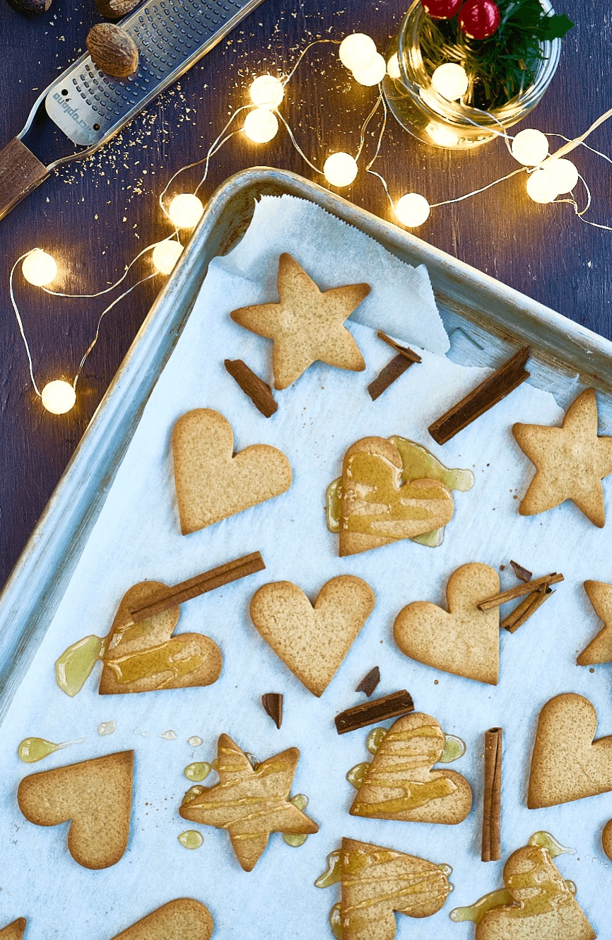 Petits biscuits croquants au gingembre et miel d’épices