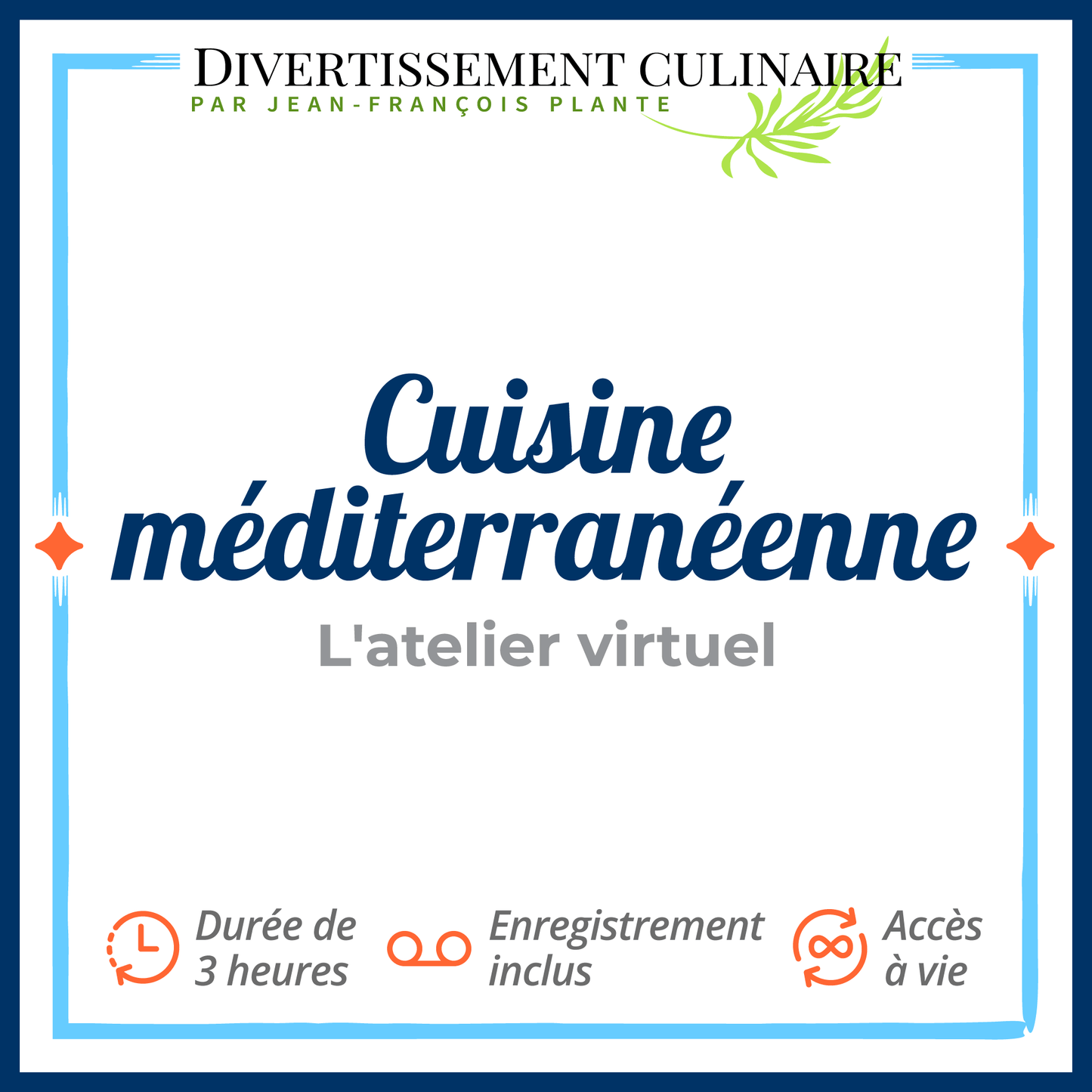 Atelier sur la cuisine méditerranéenne avec Jean-François Flante et Chloé Girard. 