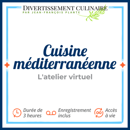 Atelier sur la cuisine méditerranéenne avec Jean-François Flante et Chloé Girard. 