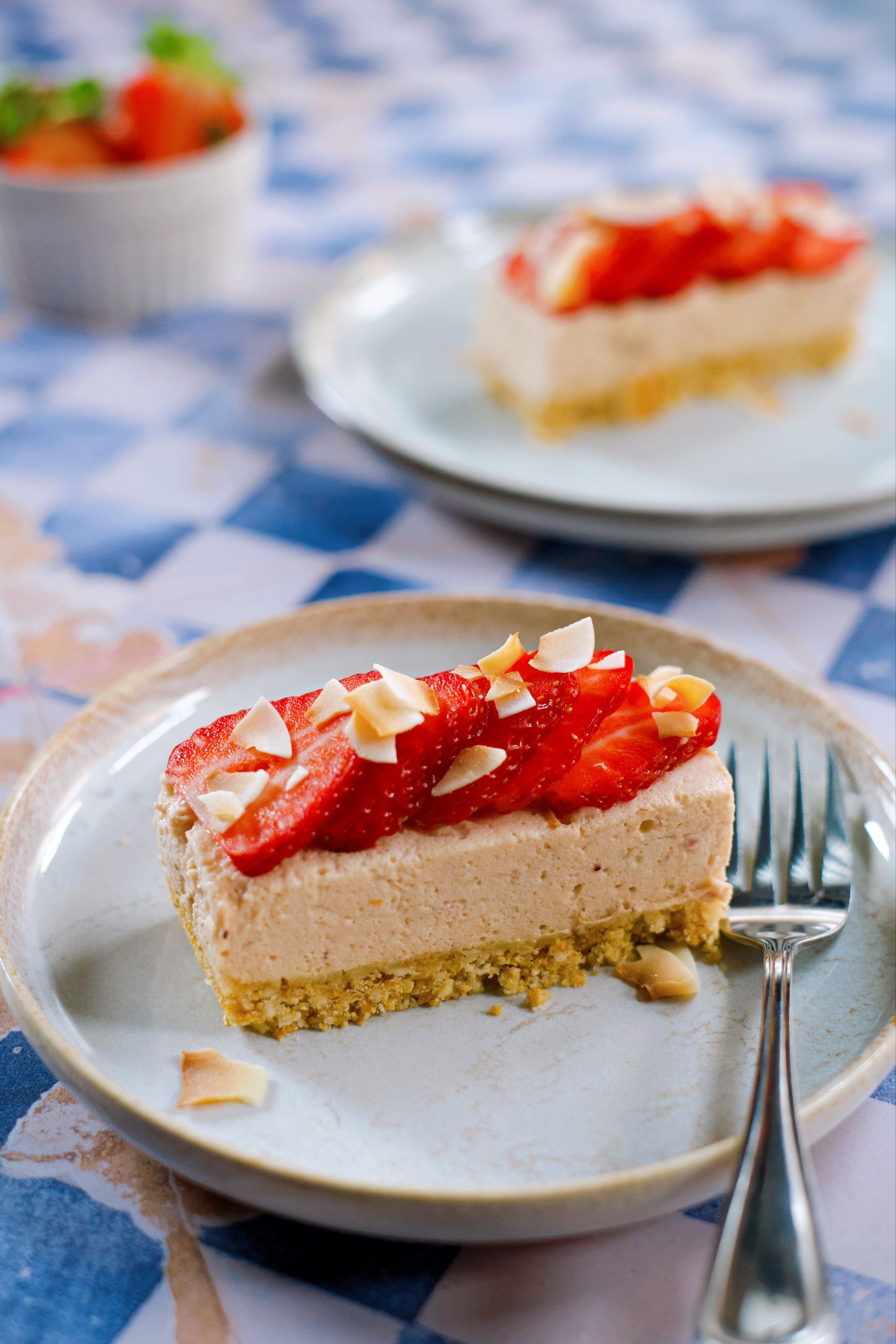Barres de mousse aux fraises