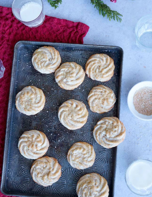 Biscuits sablés au beurre et au gros sucre
