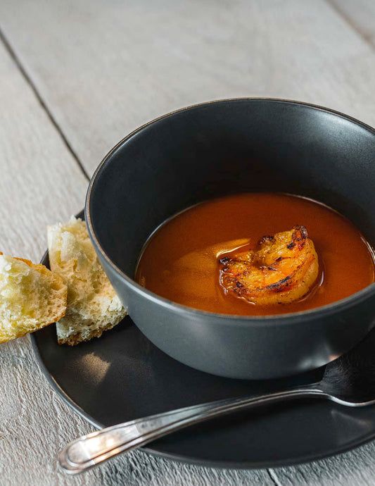 Bisque de crevette au paprika fumé