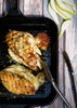 Blancs de volaille grillés au vin blanc, aux poires et au cheddar
