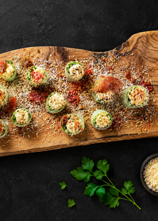 Bouchées de rouleaux du printemps façon salade César