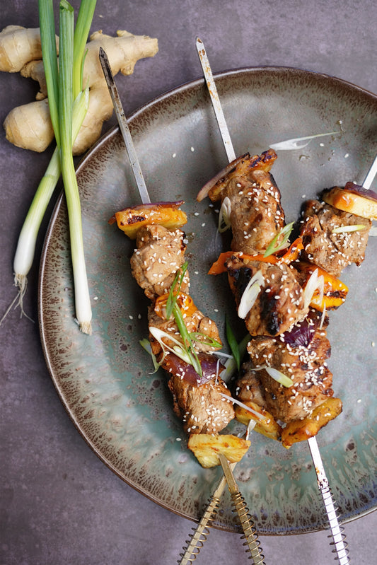 Brochettes de porc à la sauce aigre-douce