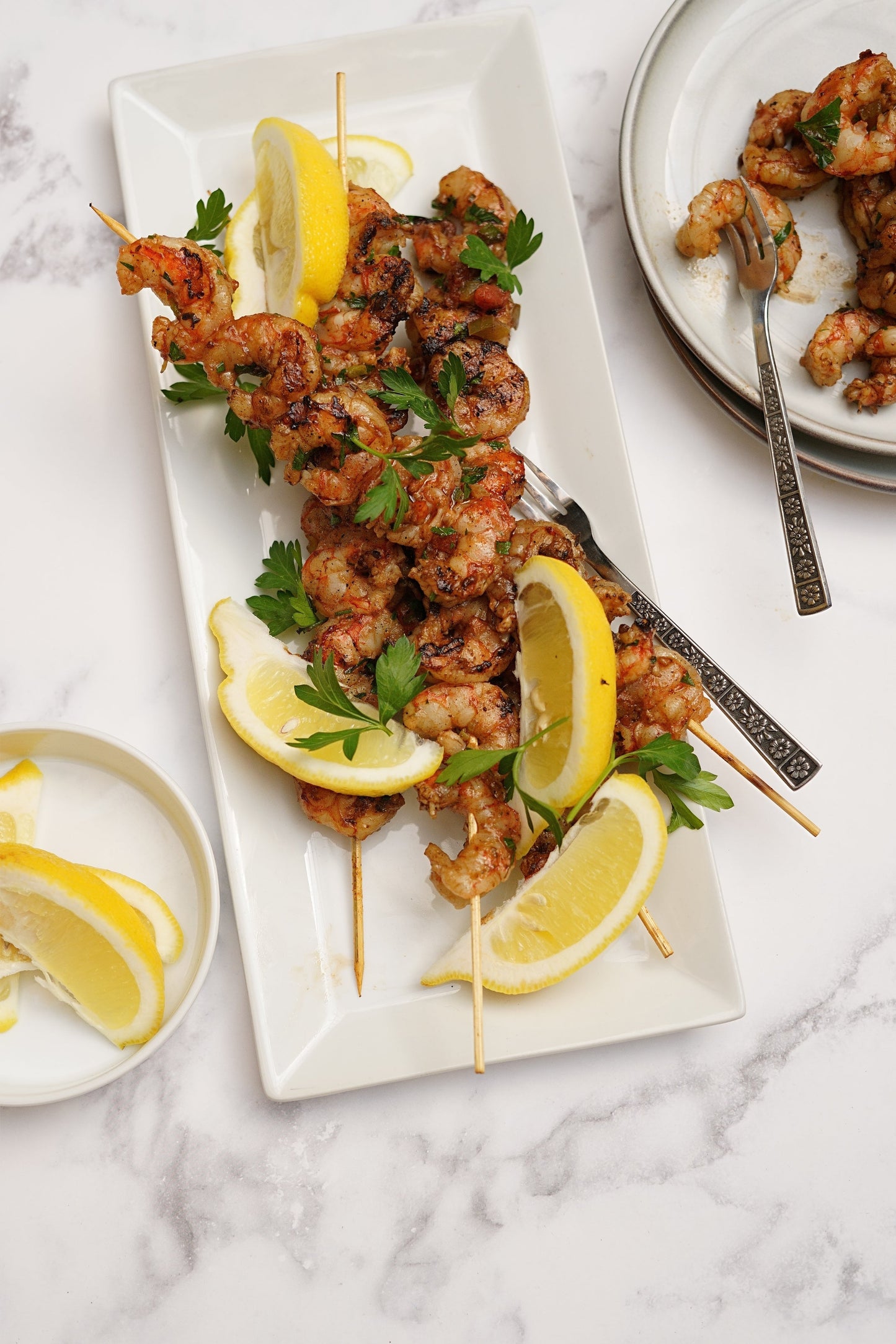 Brochettes de crevettes à la Créole