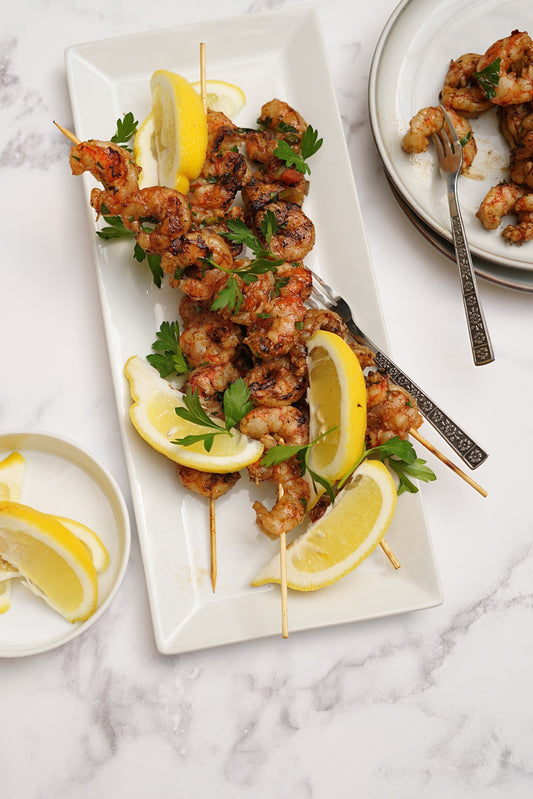 Brochettes de crevettes à la Créole