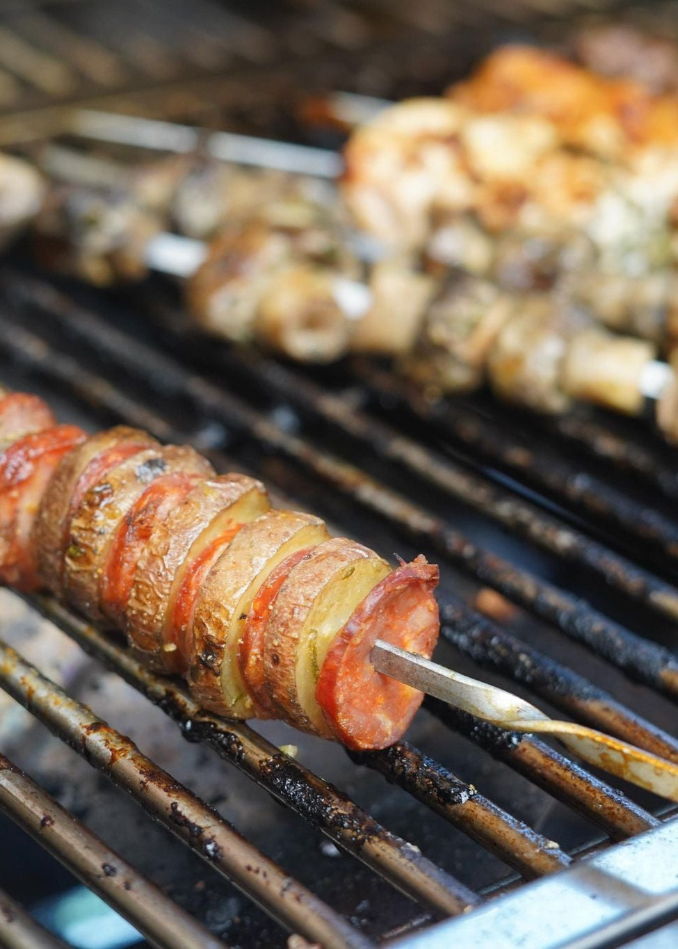 Brochettes de pomme de terre grelot au chorizo