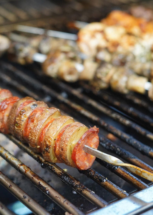 Brochettes de pomme de terre grelot au chorizo