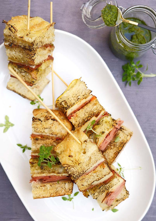 Brochettes de sandwich muffaletta