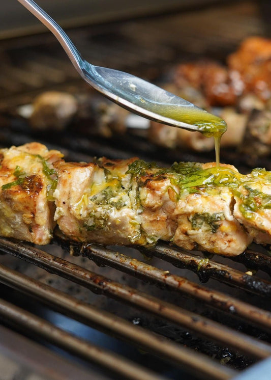 Brochettes de saumon à la gremolata de MAMA