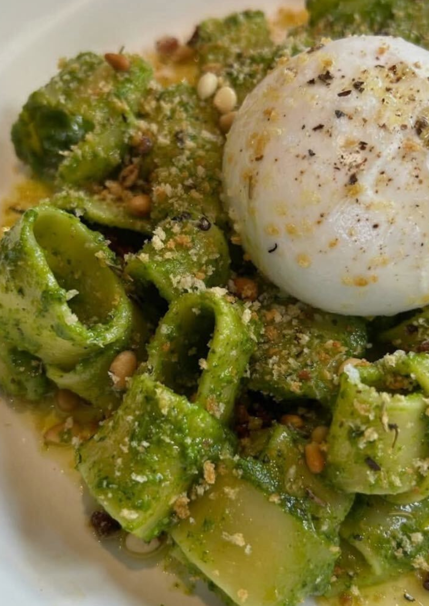 Calamarata au pesto de roquette et pistaches