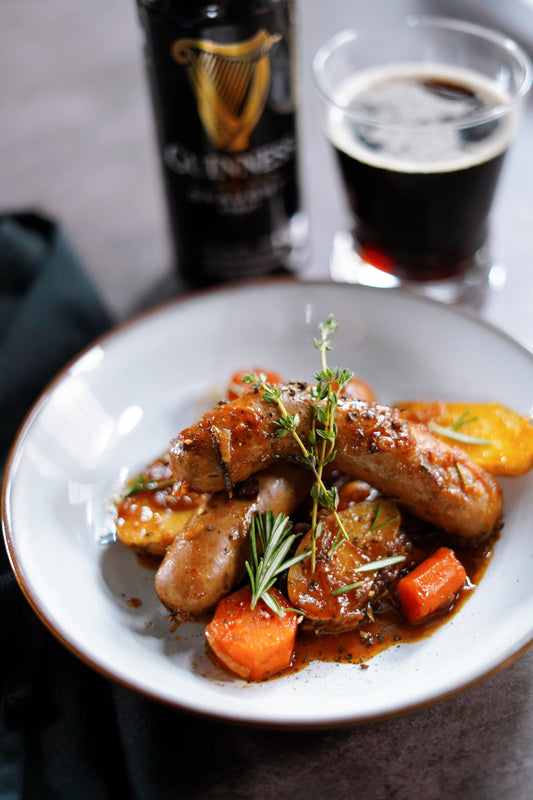 Casserole de saucisses et de pommes de terres à la bière