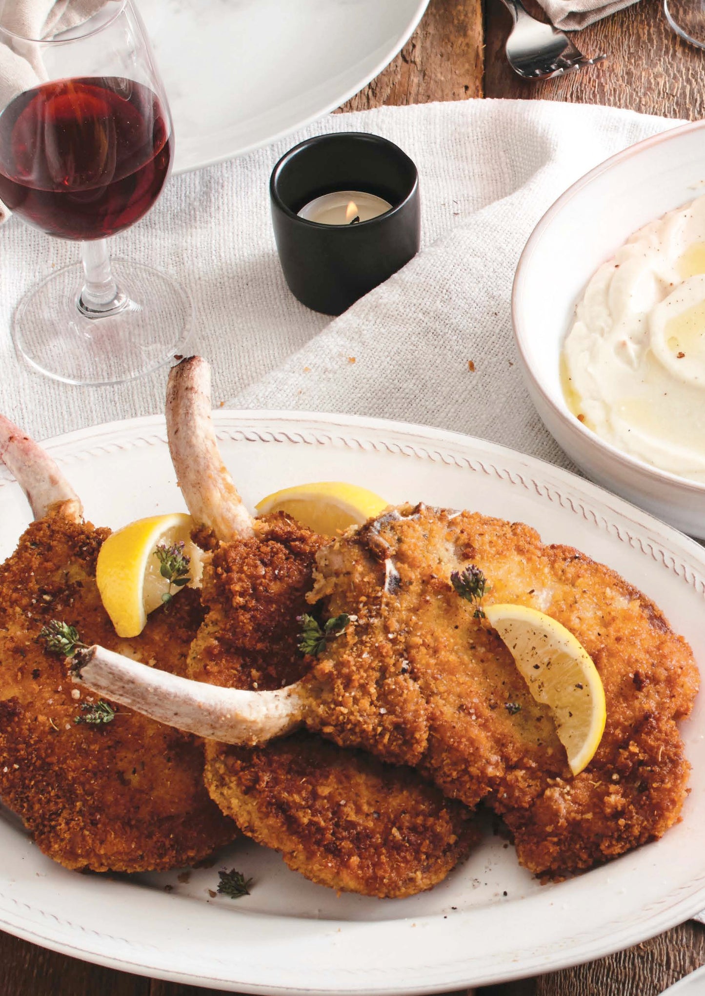 Côtelettes de porc panko-cheddar