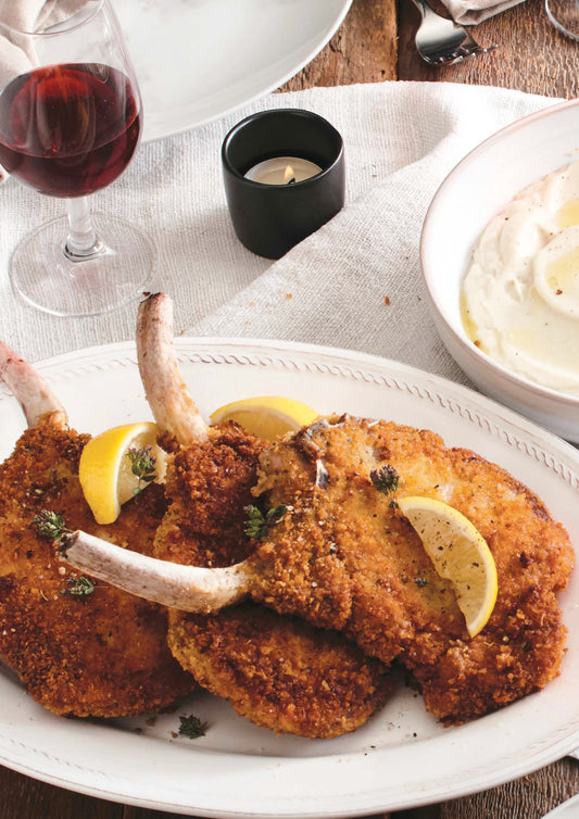 Côtelettes de porc panko-cheddar