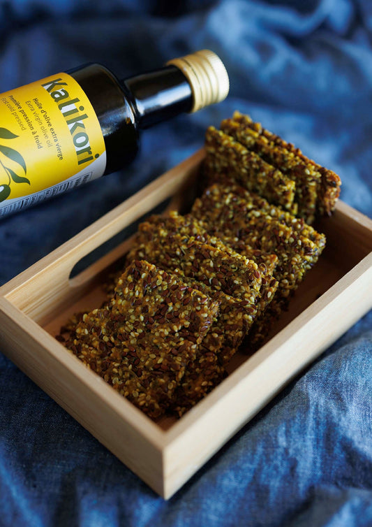 Craquelins aux graines, aux herbes & à l’huile d’olive