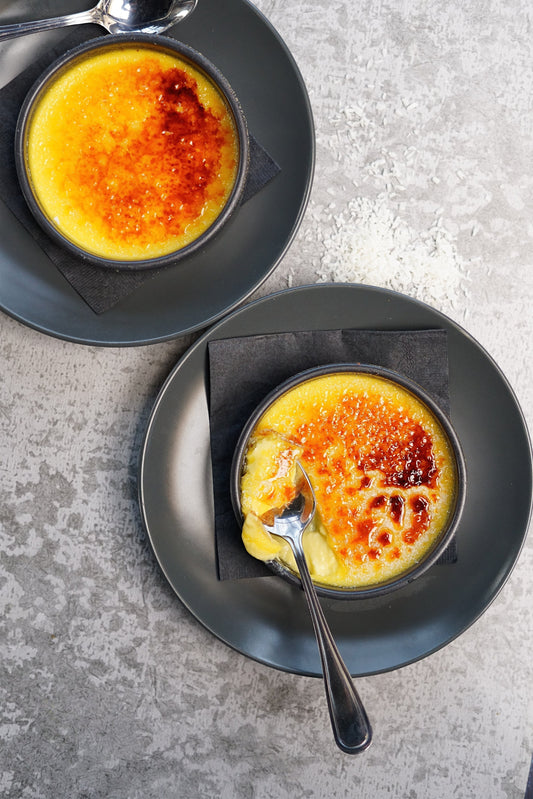 Crème brûlée au lait de coco et gingembre