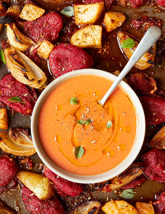 Crème de tomates rôties à l’ail
