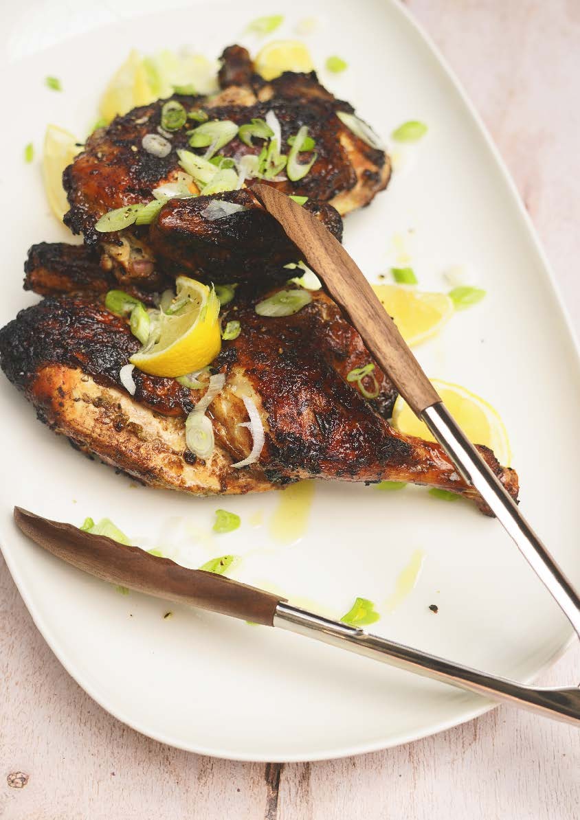 Demi-poulet grillé à la jerk