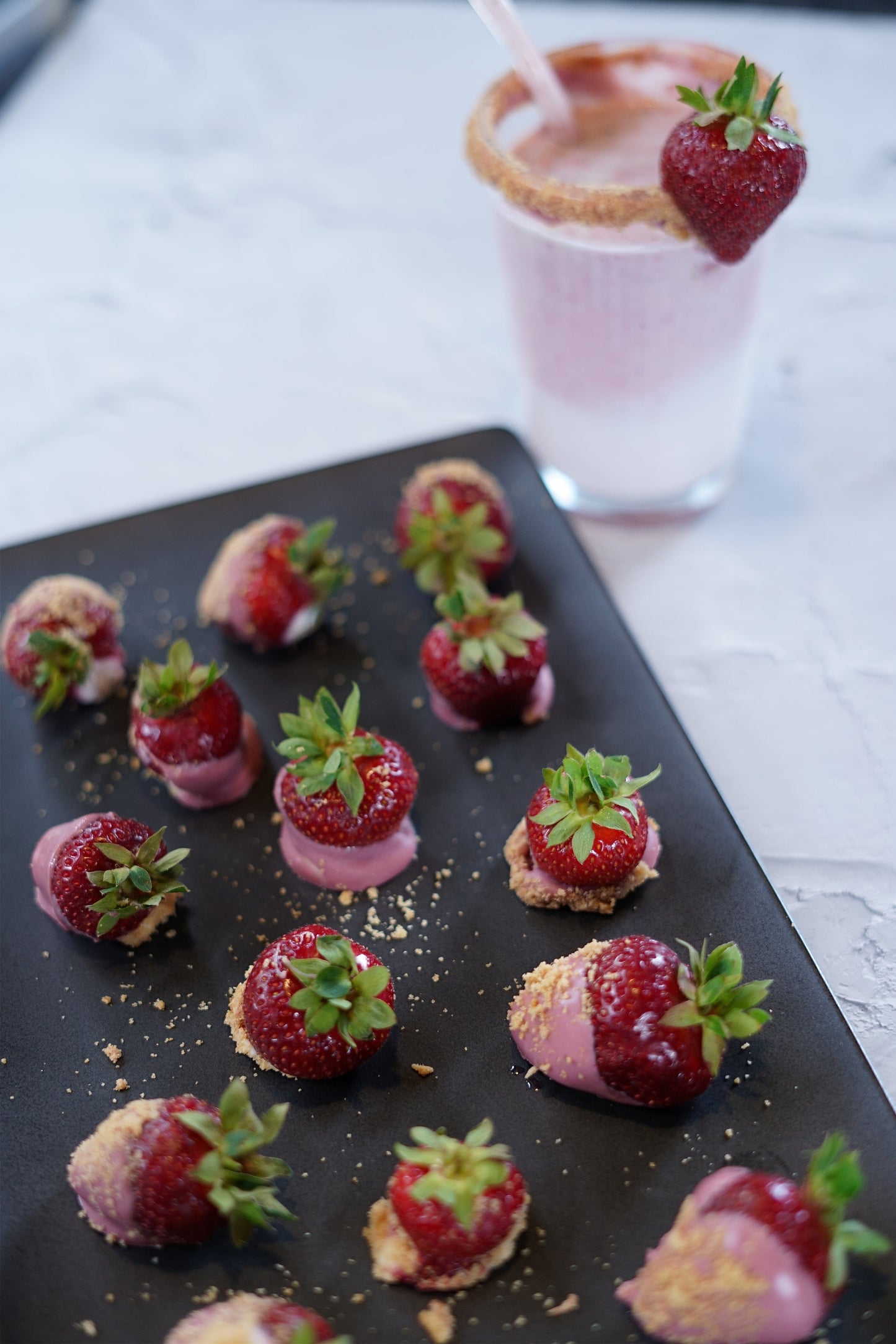 Fraises farcies façon cheesecake