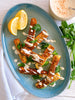 Frites d’halloumi au zaatar, sauce yogourt à l’érable et à l’espelette