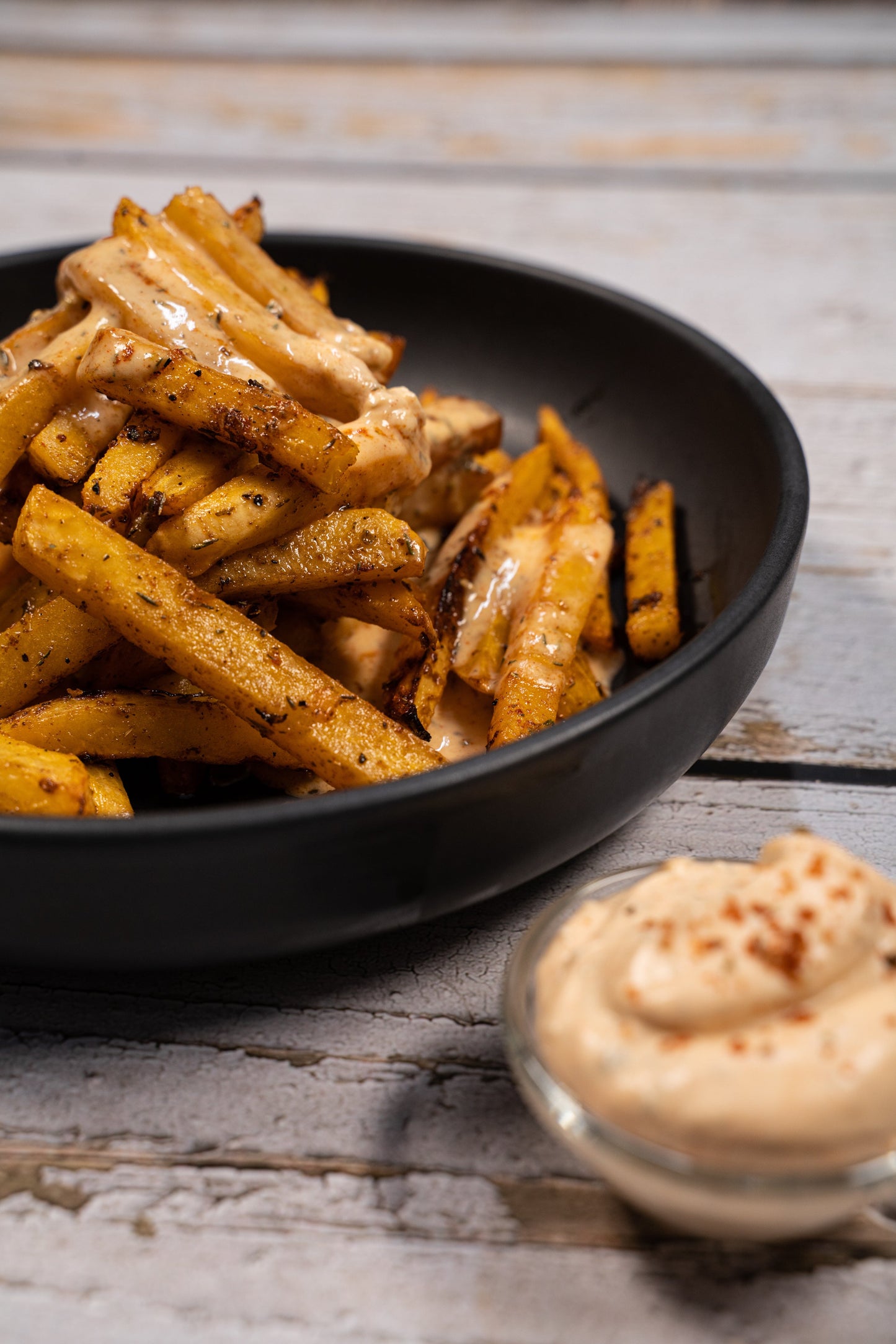 Frite de rutabaga à la crème fraîche
