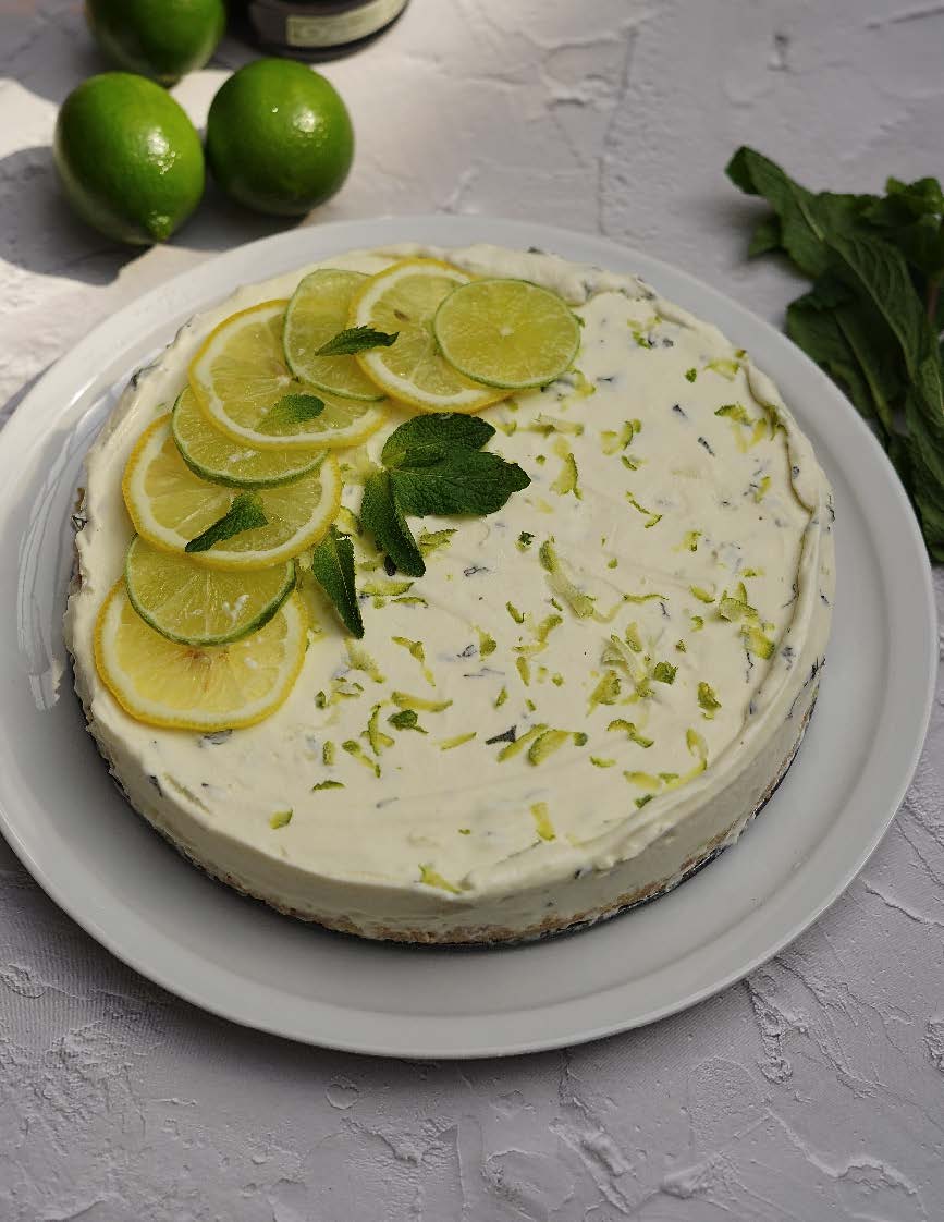 Gâteau glacé comme un Mojito à la lime et au rhum