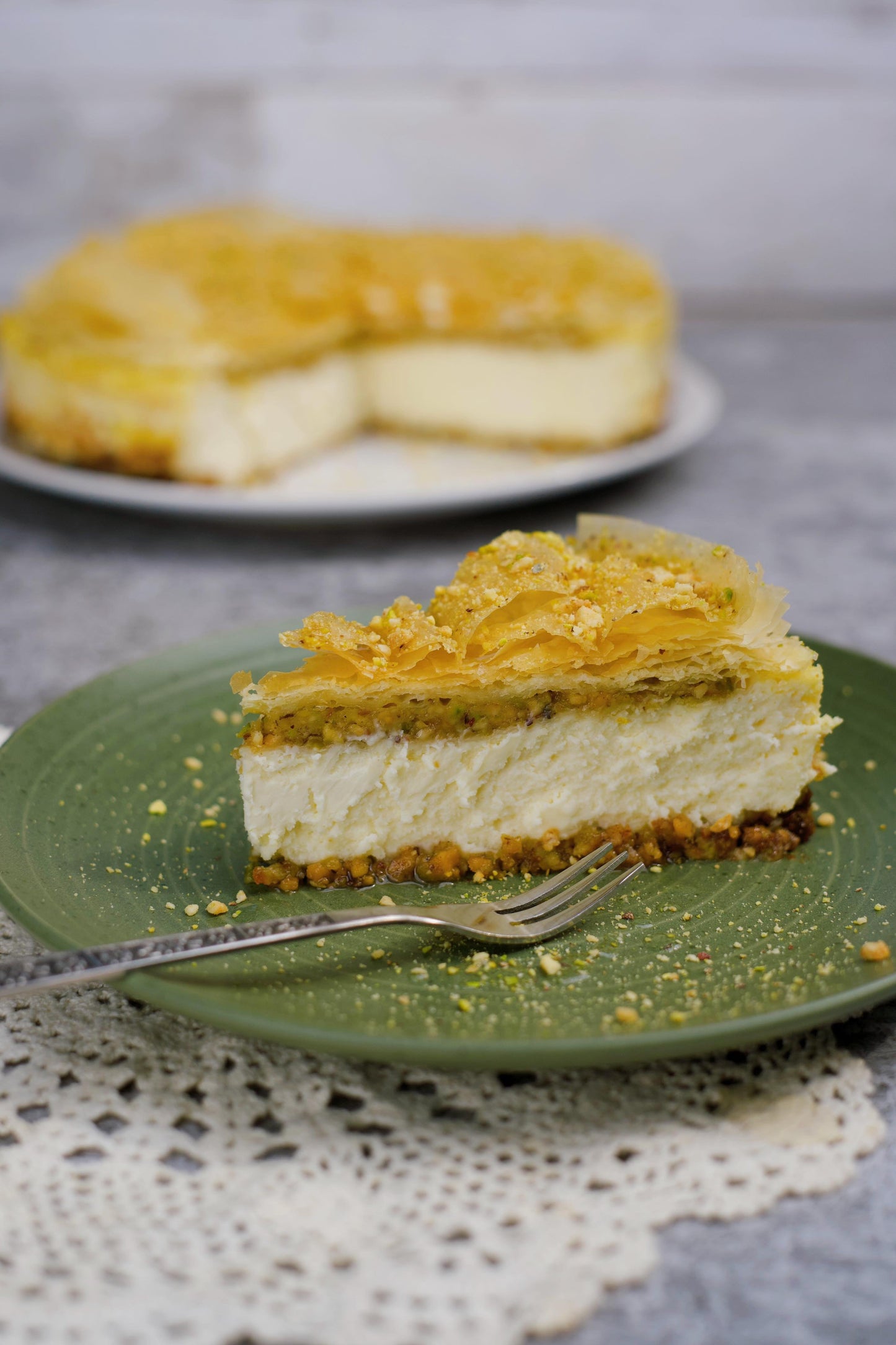 Gâteau au fromage au baklava