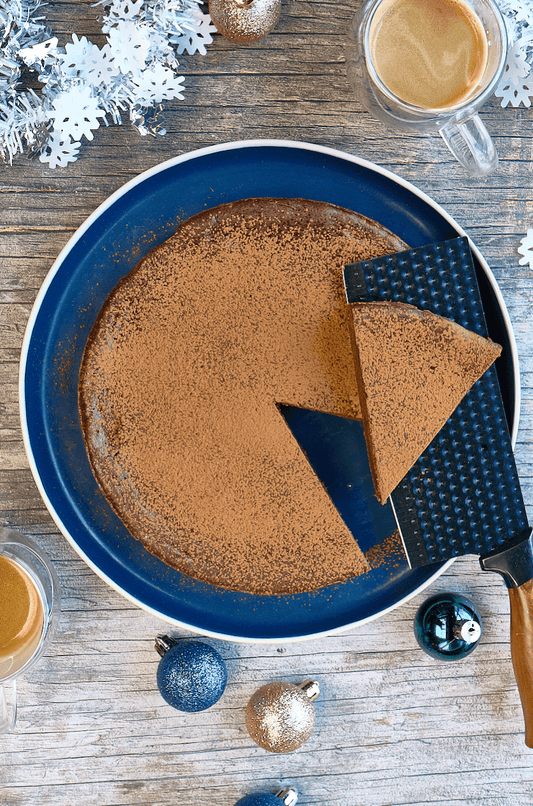 Gâteau fondant au chocolat noir et crème de marrons