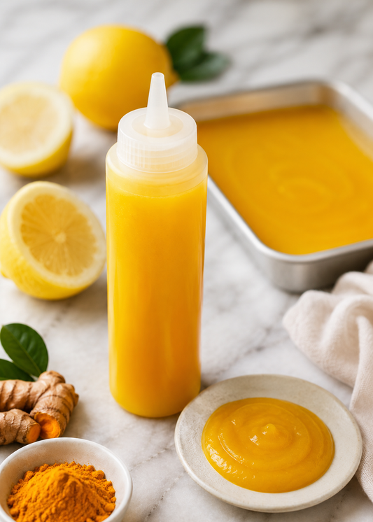 Gelée souple au citron, miel et curcuma