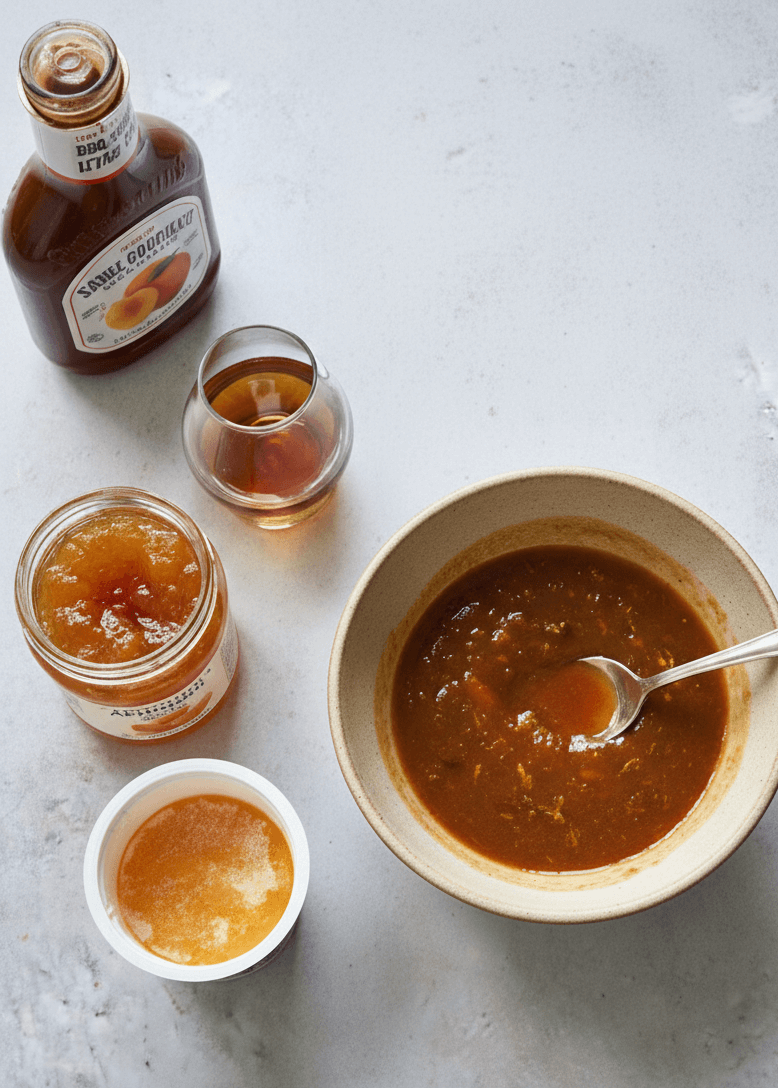 Sauce BBQ–abricot–cognac