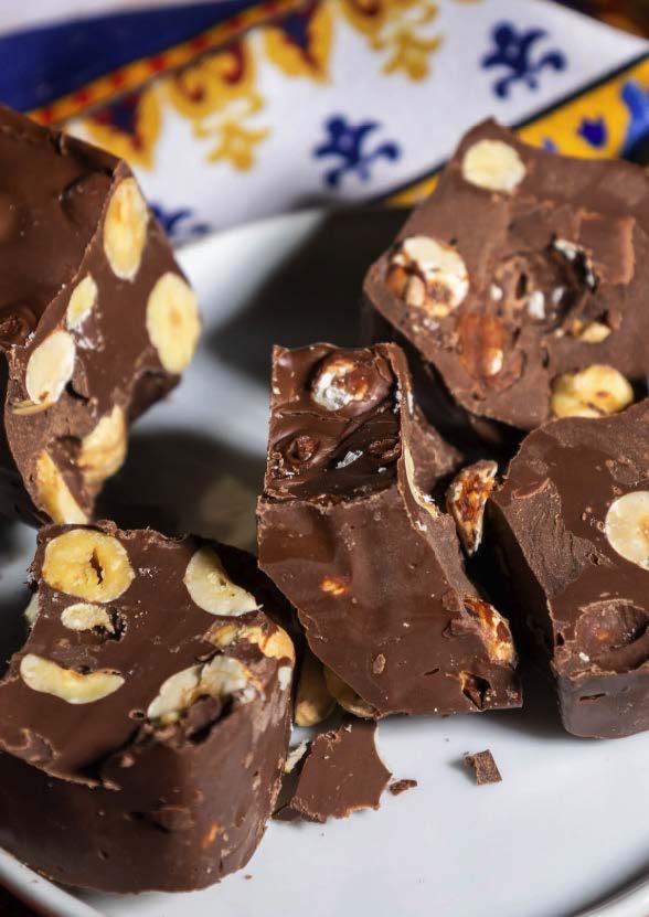 Gianduja chocolat et noisettes (fudge Italien)