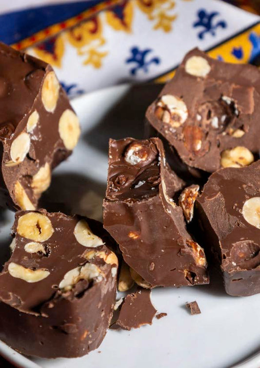 Gianduja chocolat et noisettes (fudge Italien)