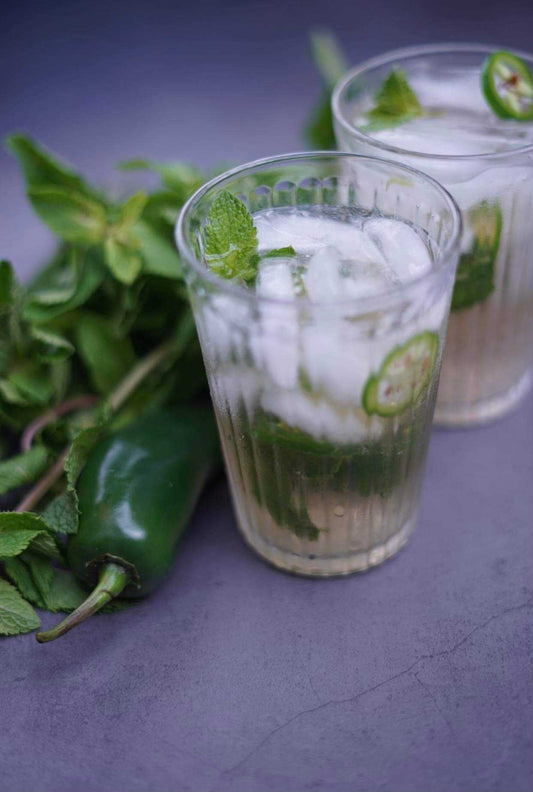 Gin au jalapeño, menthe et lime