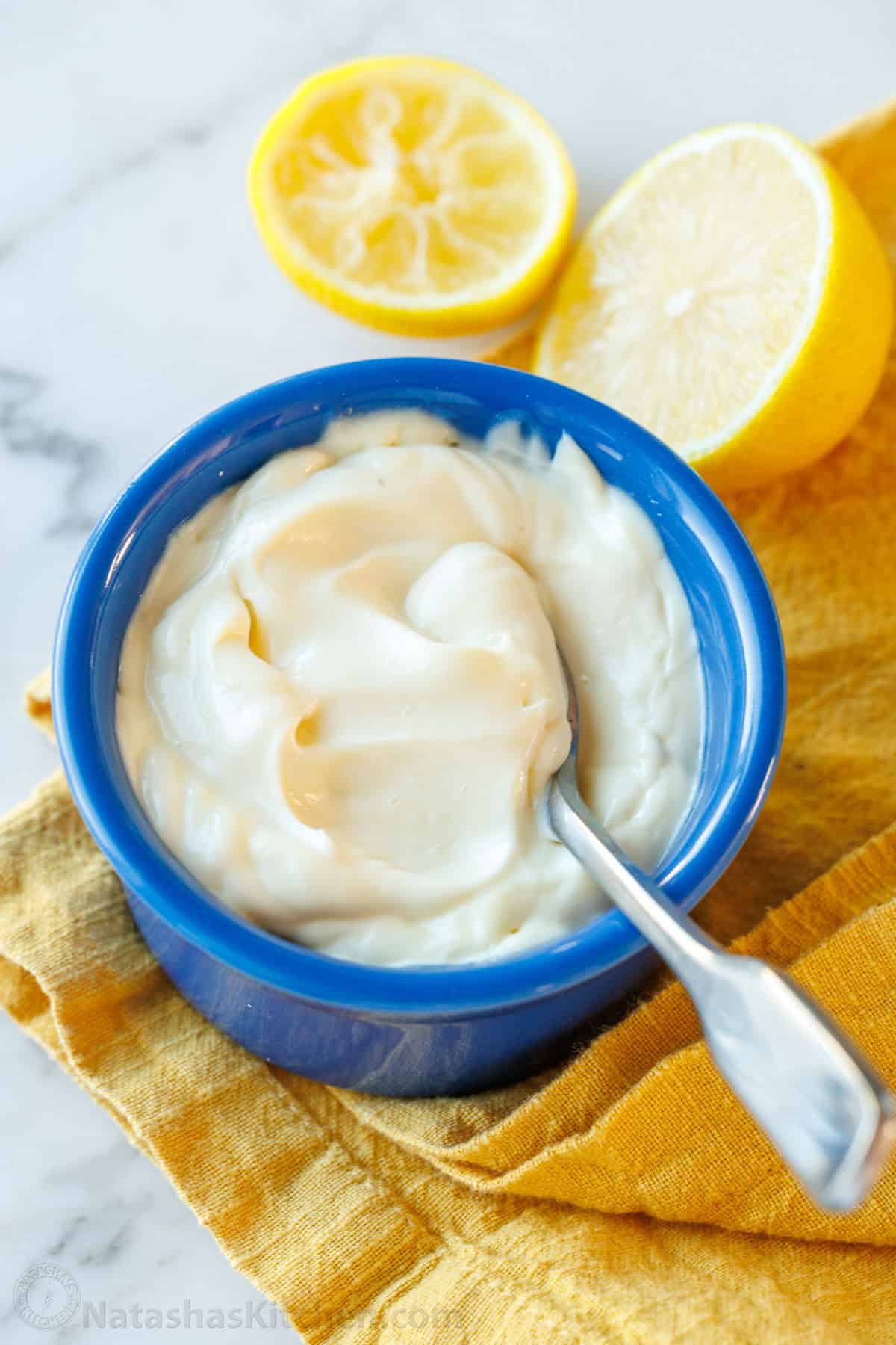 Mayonnaise végétalienne à l'aquafaba