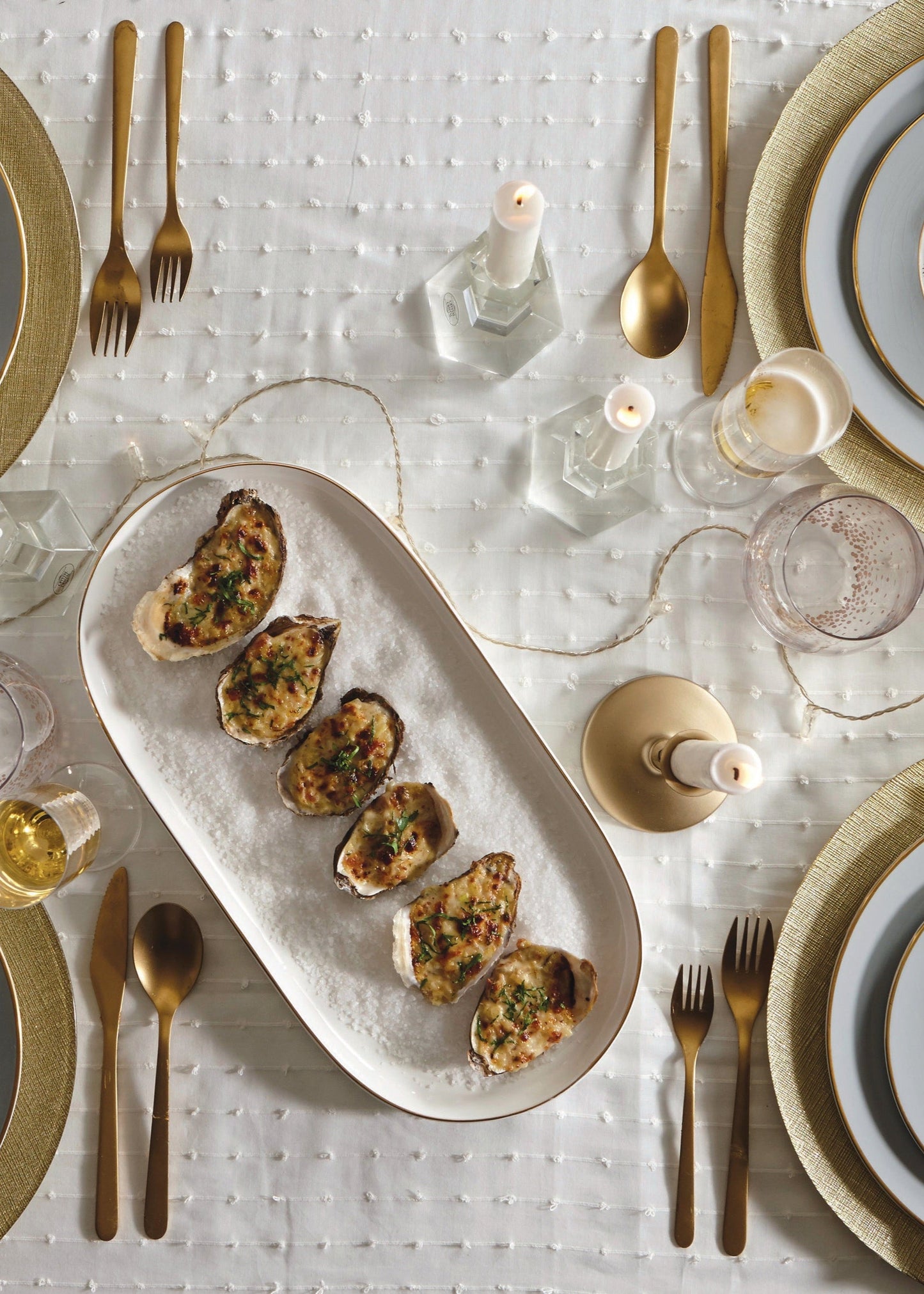 Huîtres gratinées au poireau, aux lardons et à la crème de brie