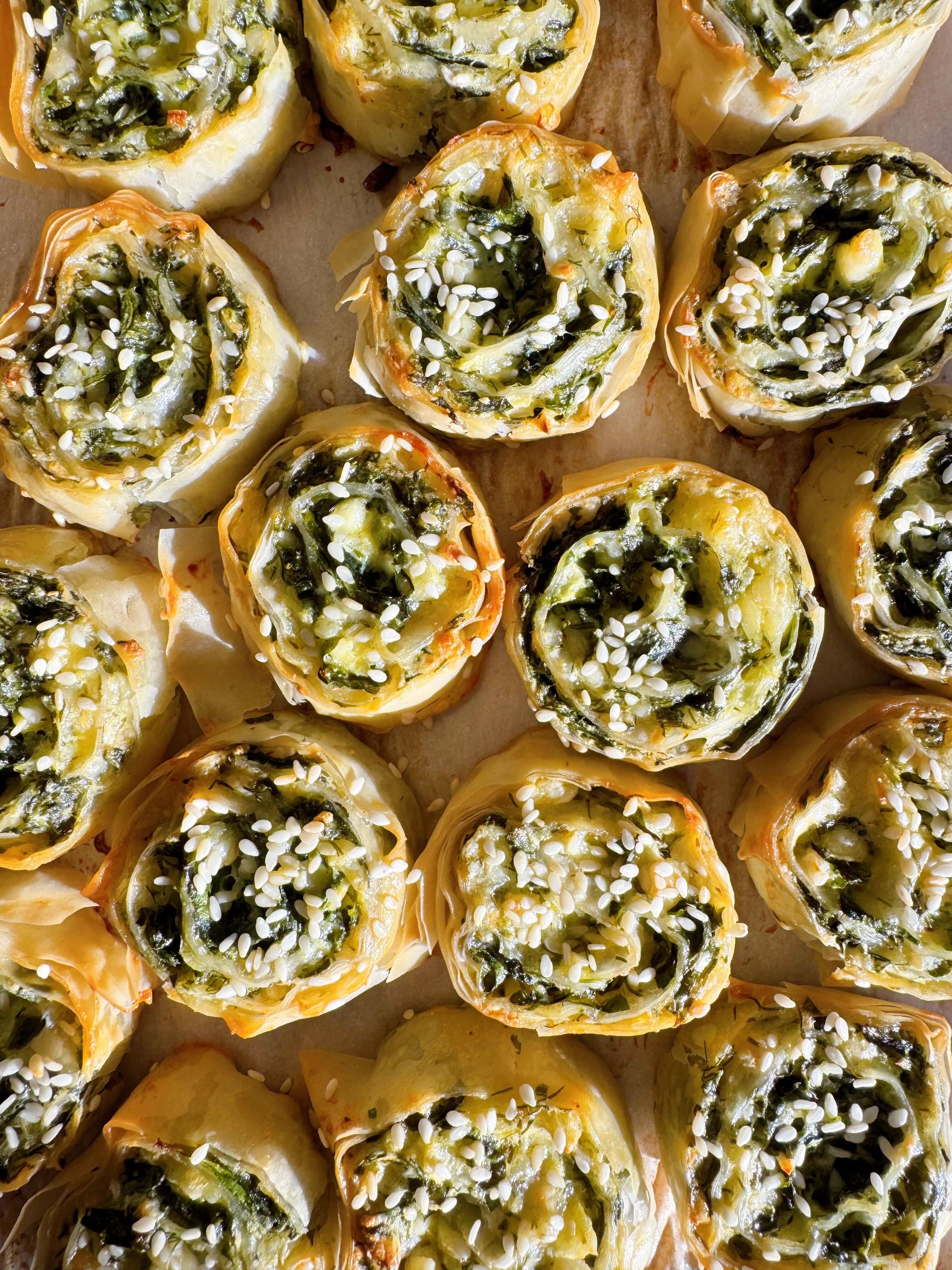Roulés de spanakopita