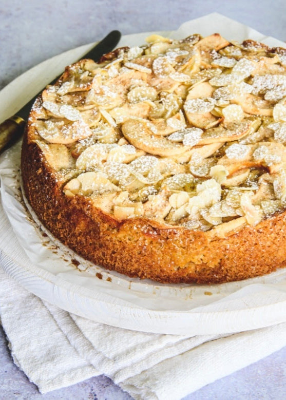 Gâteau aux pommes, ricotta et amandes